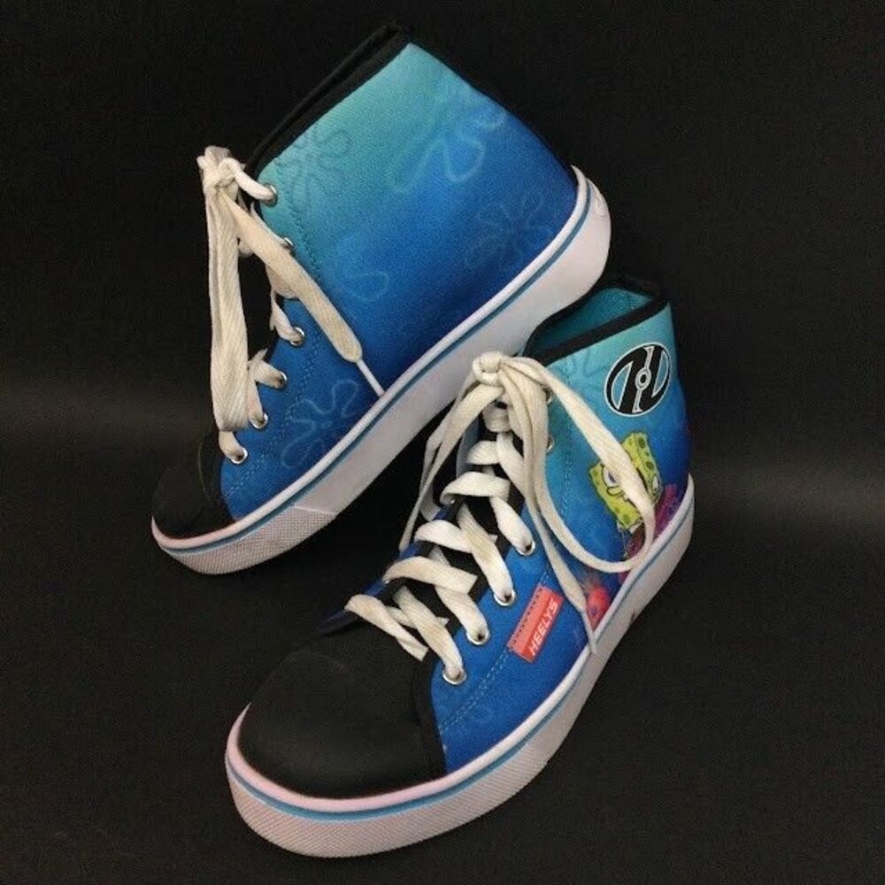 Heelys-Youth Sz 6-Hustle Spongebob-HES10362 -No Wheels-Blue Ocean TV Nickelodeon